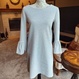 J. Crew XS Striped Dress Ruffle Arms Ends!